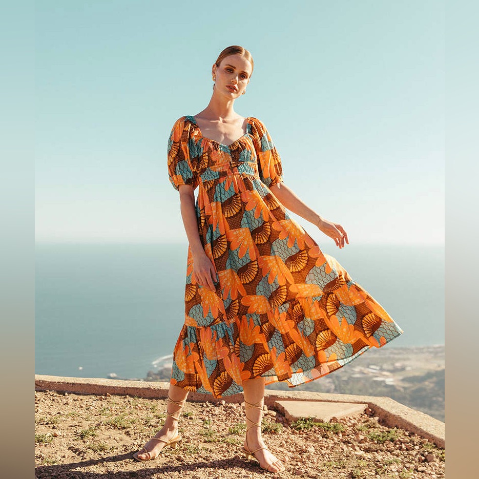 Cleobella - Jesse Pineapple Midi Dress - Sz M